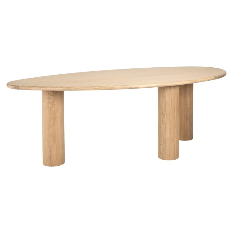 Masa dining natur din lemn 235 cm Oakley