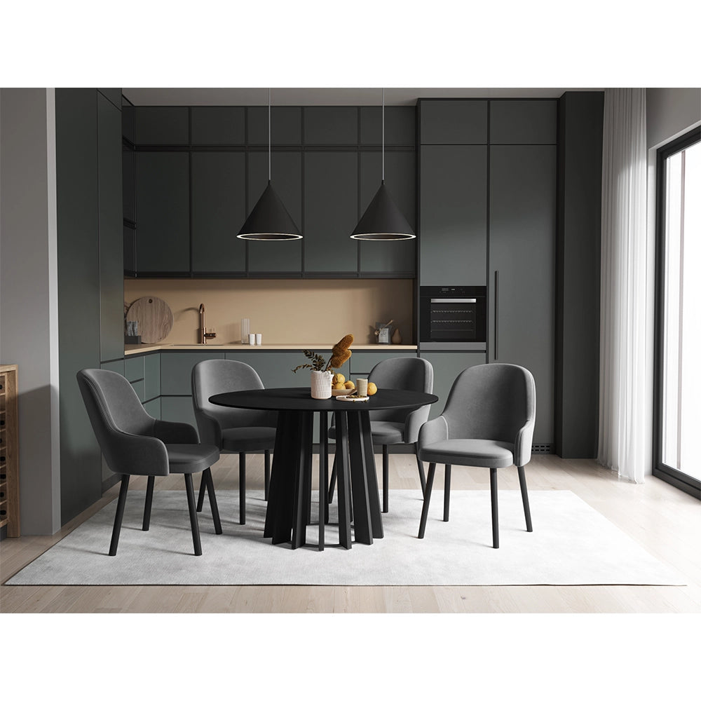 Masa dining neagra din lemn 145 Mojave