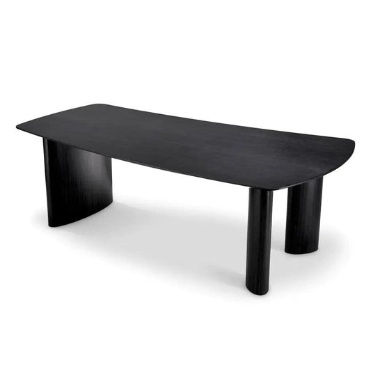 Masa dining neagra din lemn Bergman S Eichholtz - Poetic Store