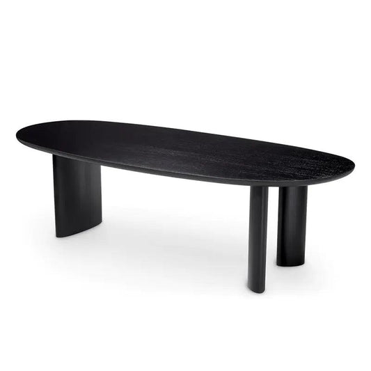 Masa dining neagra din lemn Eichholtz - Poetic Store