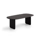 Masa dining neagra din lemn de stejar 220 cm Lana