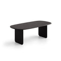 Masa dining neagra din lemn de stejar 220 cm Lana