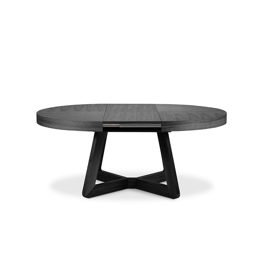 Masa dining neagra extensibila din lemn Dustin