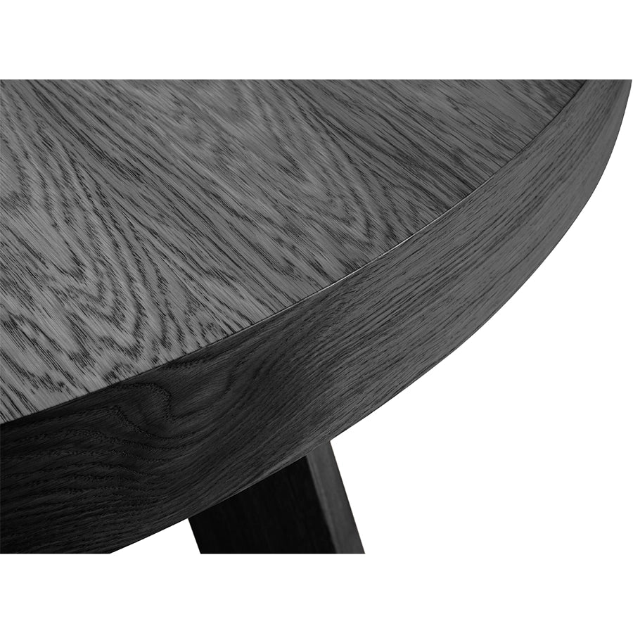Masa dining neagra extensibila din lemn Dustin