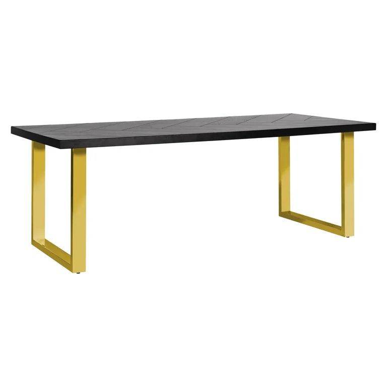 Masa dining neagra gold Nalo 180 cm Richmond Interiors