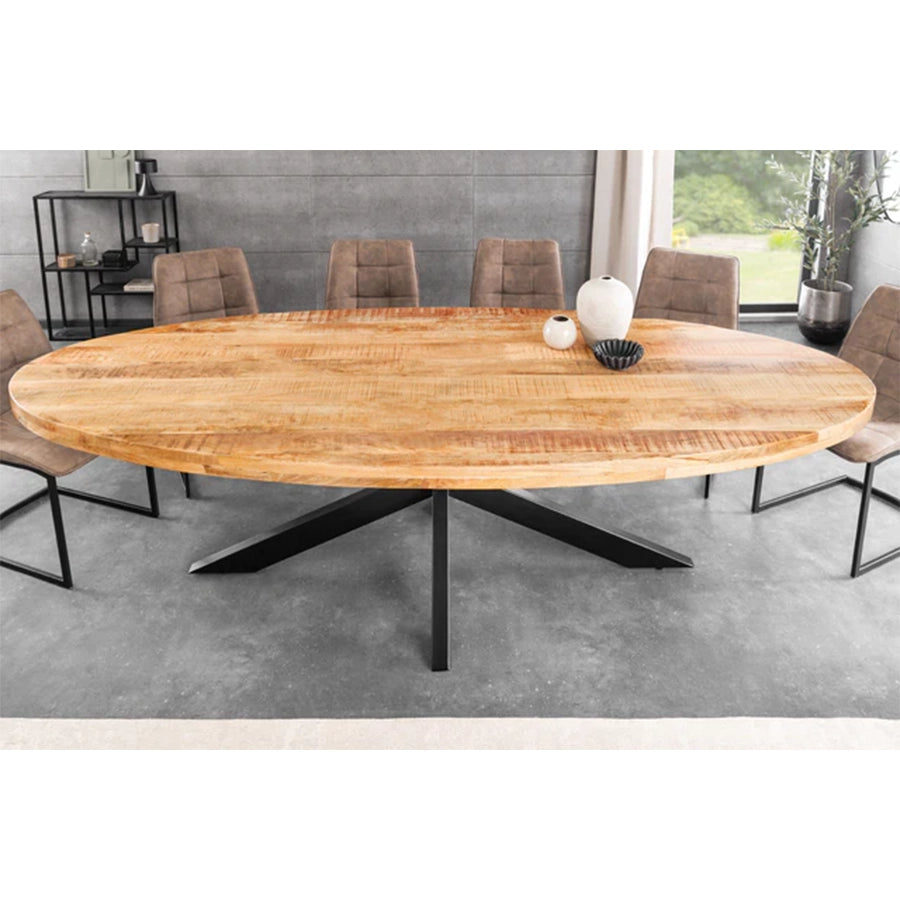 Masa dining ovala maro din lemn de mango 240 Galaxie