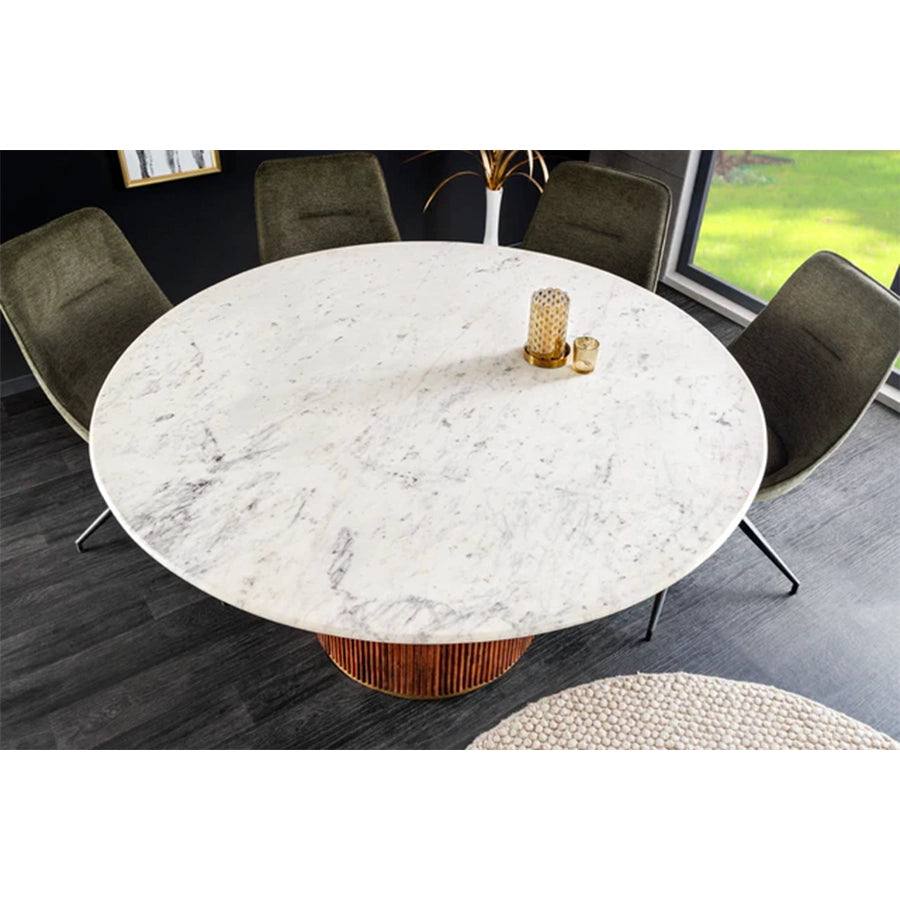 Masa dining rotunda 140 cm din lemn Gatsby