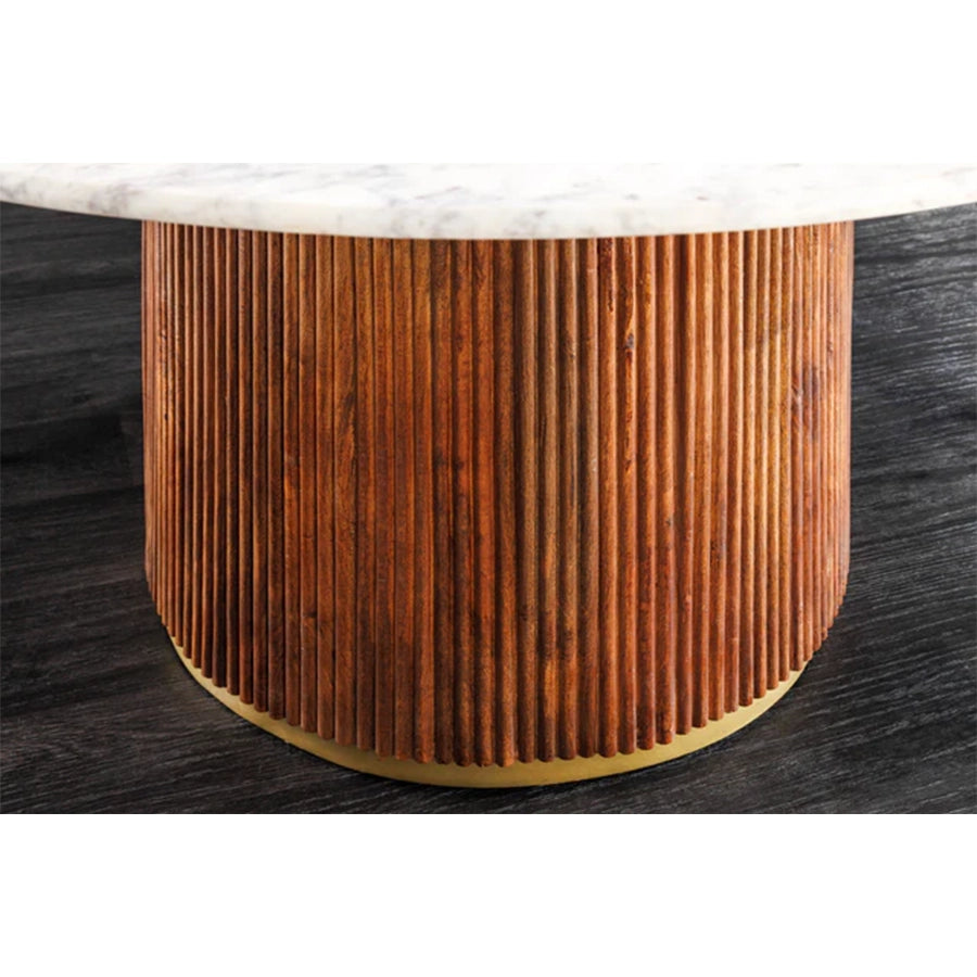 Masa dining rotunda 140 cm din lemn Gatsby