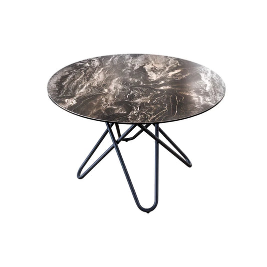 Masa dining rotunda grej din ceramica 120 cm Circular