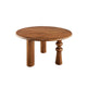 Masa dining rotunda maro din lemn 120 cm Avena