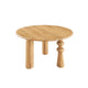 Masa dining rotunda natur din lemn 120 cm Avena