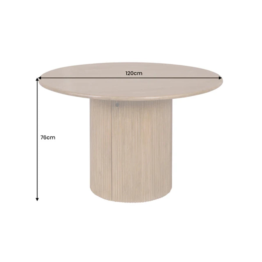 Masa dining maro din lemn 120 cm Tre Chic