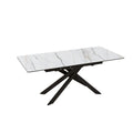 Masa extensibila alba cu aspect de marmura 160-200 Astra
