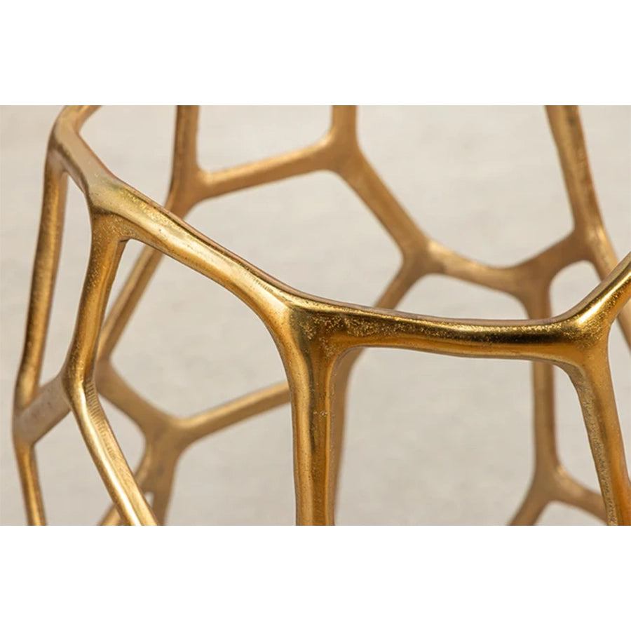 Masuta gold din aluminiu Liquid Geometrie