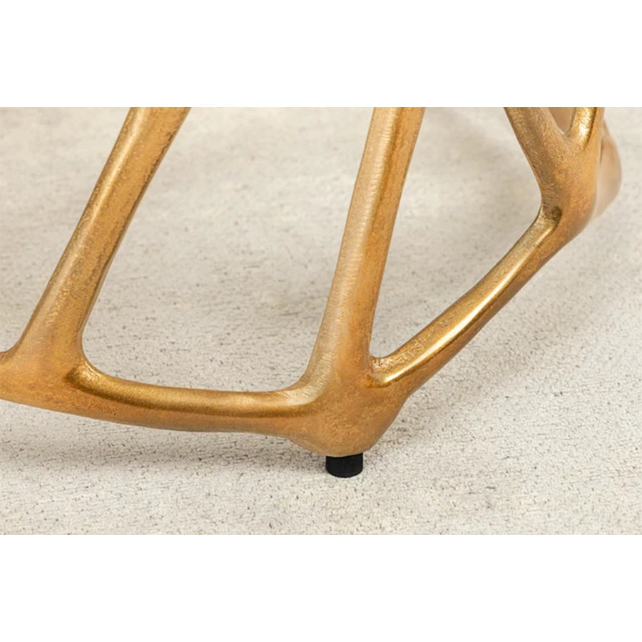 Masuta gold din aluminiu Liquid Geometrie