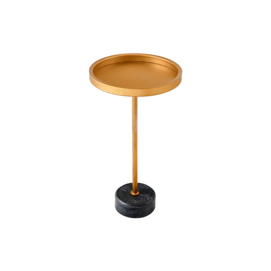 Masuta gold din fier si marmura gri Trayful