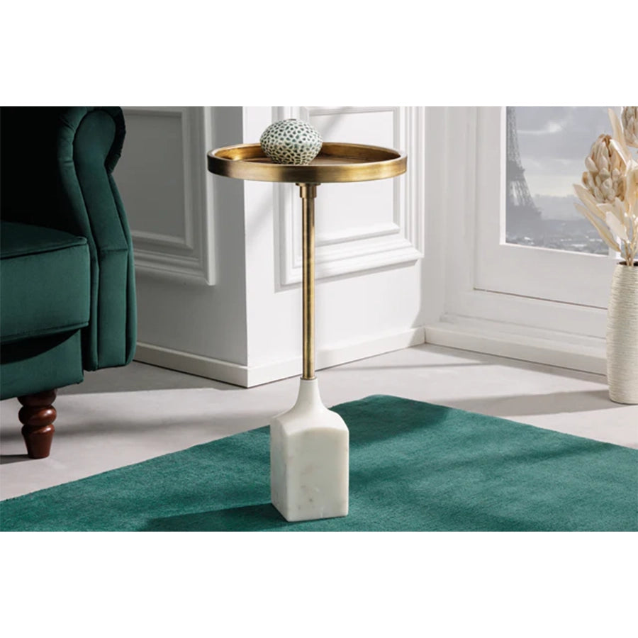 Masuta gold alba Trayful 55 cm Invicta Interior