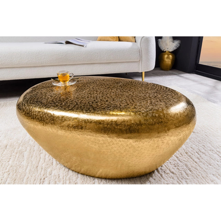 Masuta gold din aluminiu 75 cm Stone