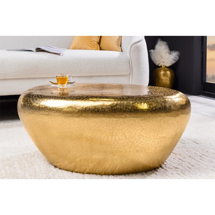 Masuta gold din aluminiu 75 cm Stone