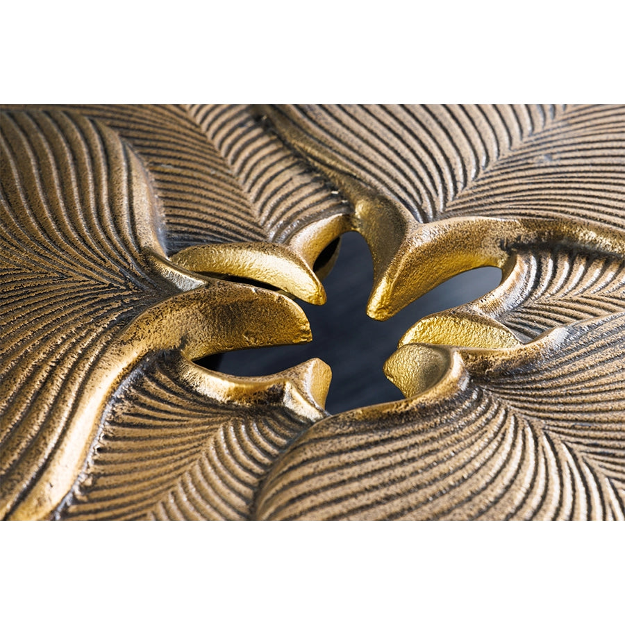 Masuta gold din aluminiu Leafs 55 cm Invicta Interior