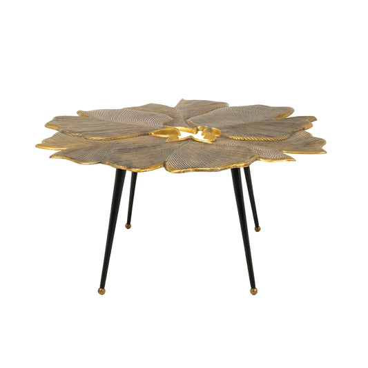 Masuta gold din aluminiu Leafs 95 cm Invicta Interior