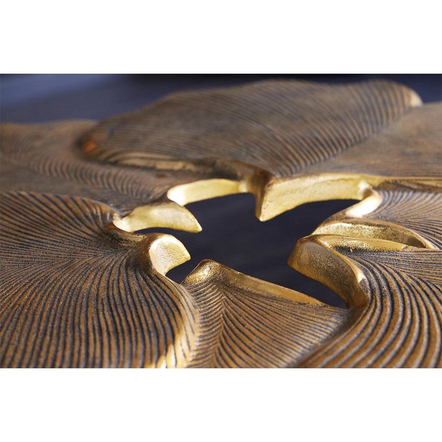 Masuta gold din aluminiu Leafs 95 cm Invicta Interior