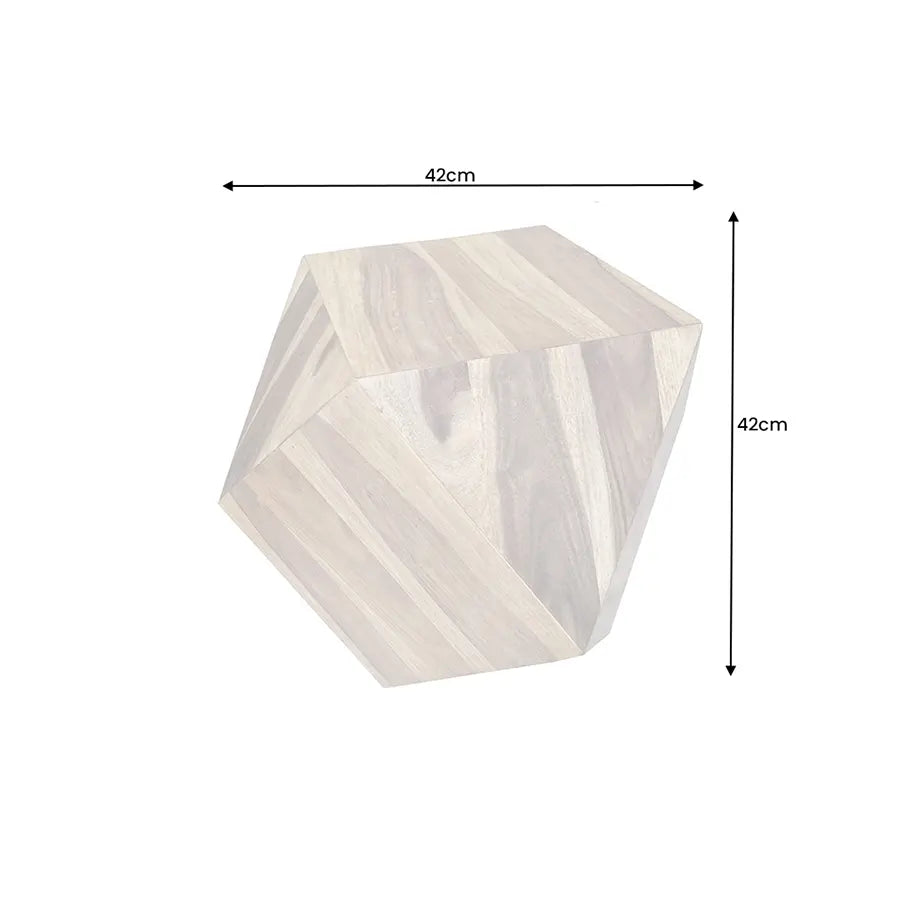 Masuta maro din lemn Diamond 40 cm Invicta Interior