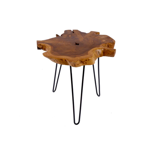 Masuta maro din lemn de tec 50 cm Wild