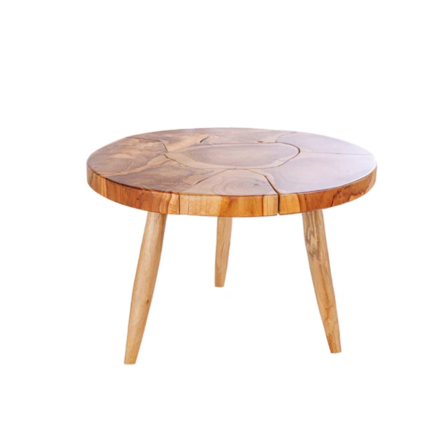 Masuta maro din lemn de tec 60 cm Mosaik