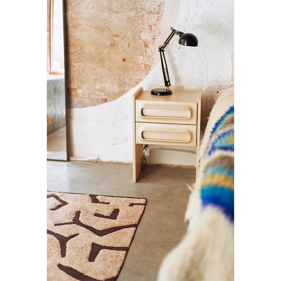 Noptiera crem din MDF Space HK Living