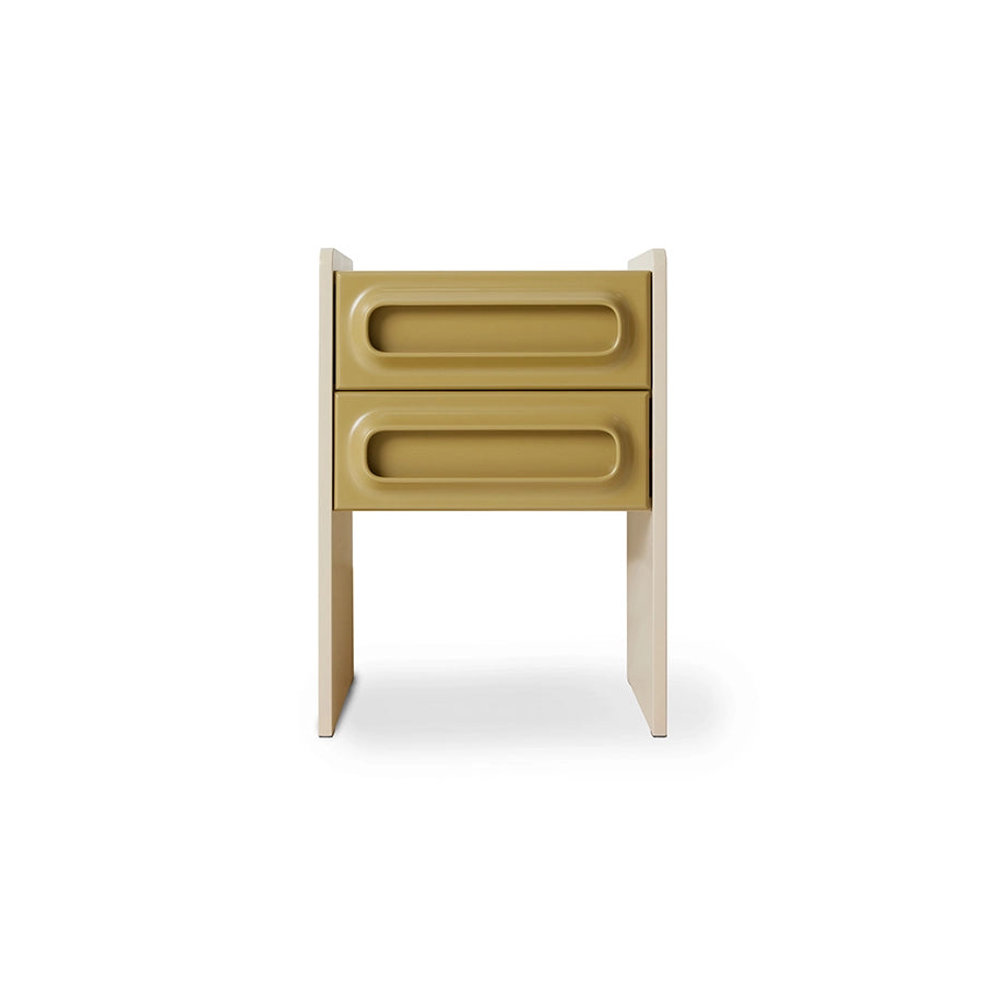 Noptiera crem verde din MDF Space HK Living