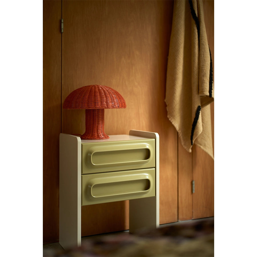 Noptiera crem verde din MDF Space HK Living