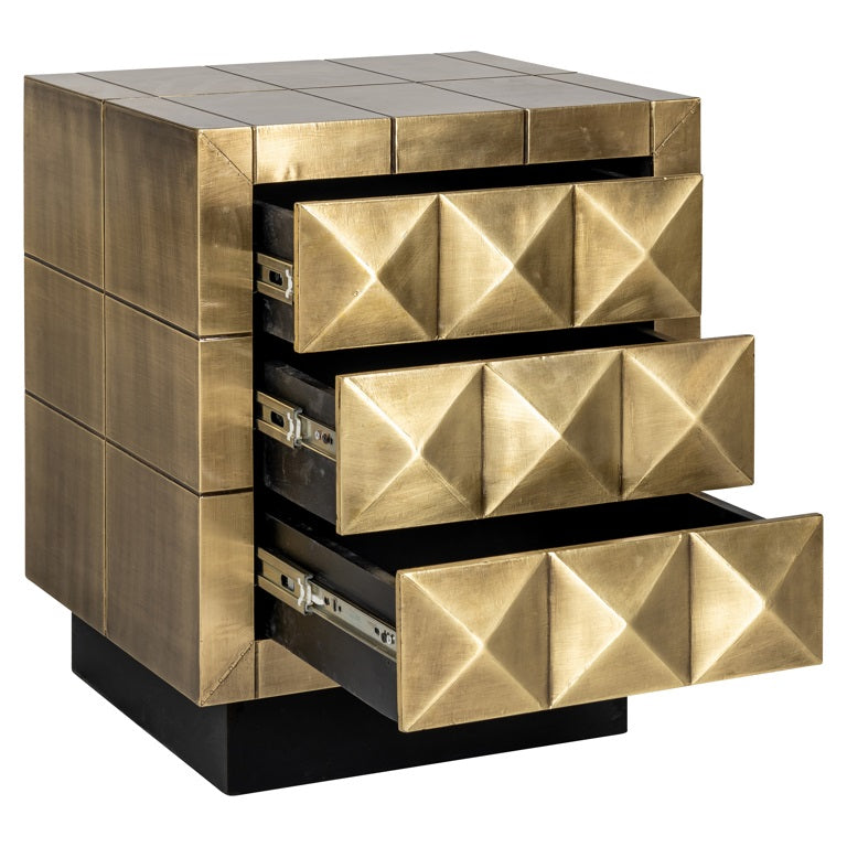 Noptiera gold din alama si MDF Collada