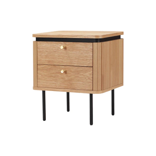 Noptiera maro stejar din lemn 55 cm Atelier