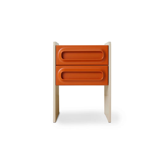Noptiera orange crem din MDF Space HK Living
