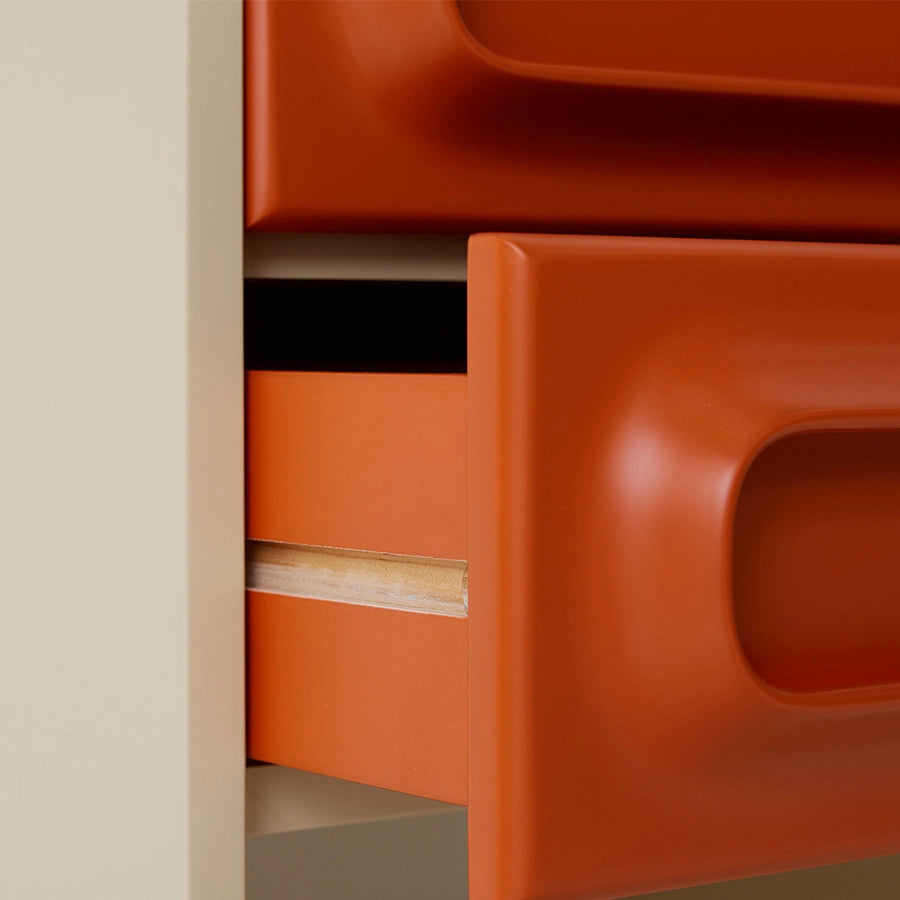 Noptiera orange crem din MDF Space HK Living
