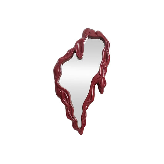 Oglinda rosie din MDF si sticla 150 cm Fluidum