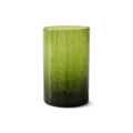 Pahar inalt verde din sticla Tube Olive