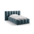 Pat albastru din catifea 90 x 200 cm Lupine