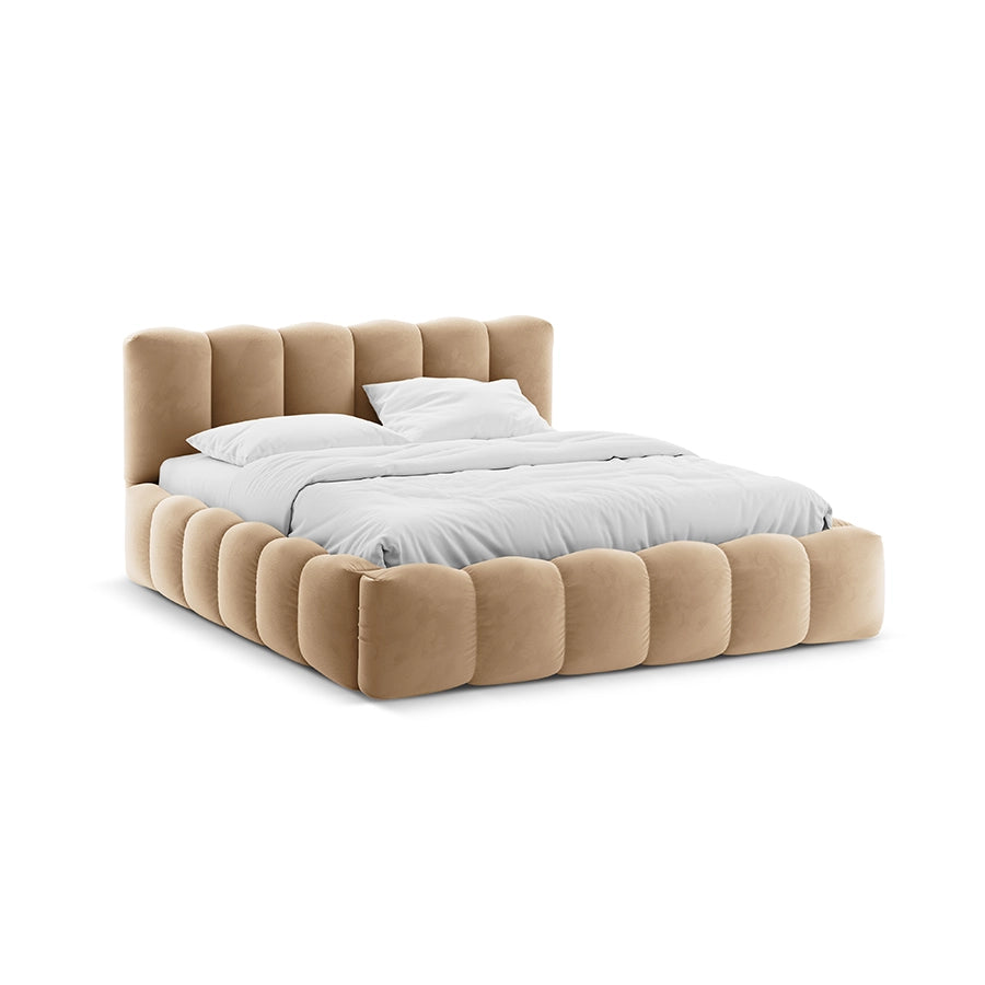 Pat bej sand din catifea 200 x 200 Lupine