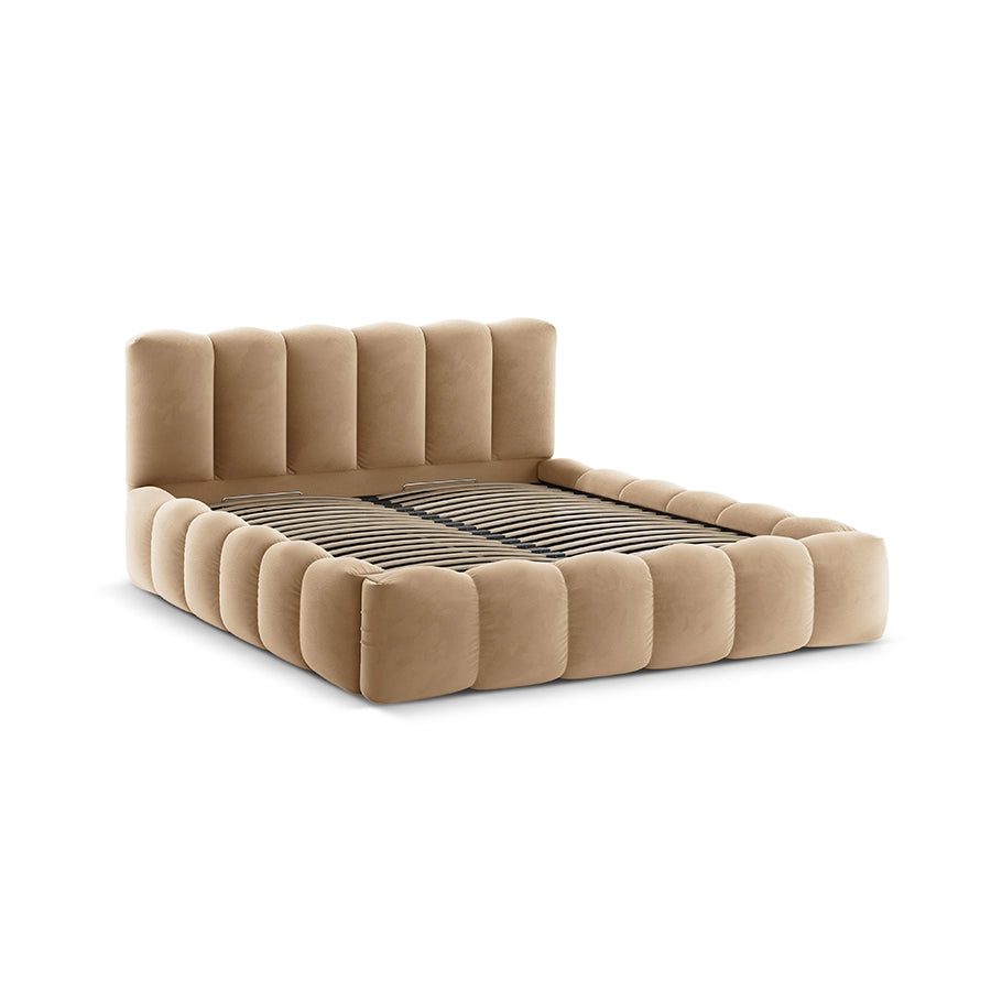 Pat bej sand din catifea 140 x 200 Lupine