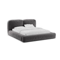 Pat gri din catifea 160 x 200 cm Martina