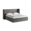 Pat gri din catifea 180 x 200 cm Mount