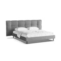 Pat gri din material boucle 160 x 200 cm Eric