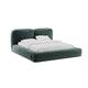 Pat petrol din catifea 200 x 200 cm Martina
