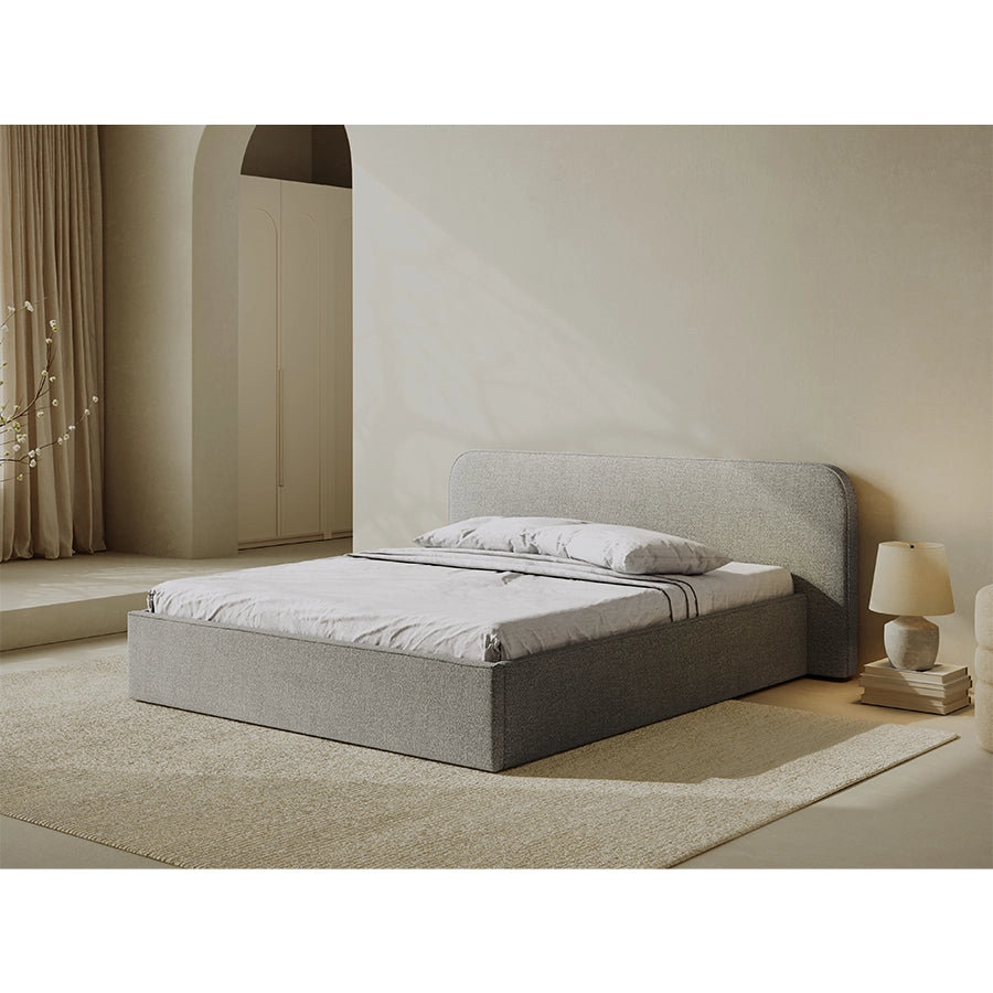 Pat silver gri 180x200 boucle Elizabeth