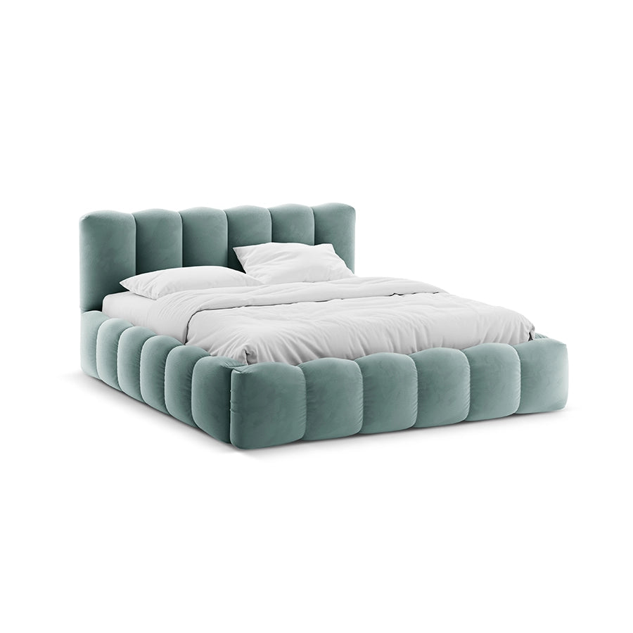 Pat verde menta din catifea 200 x 200 Lupine