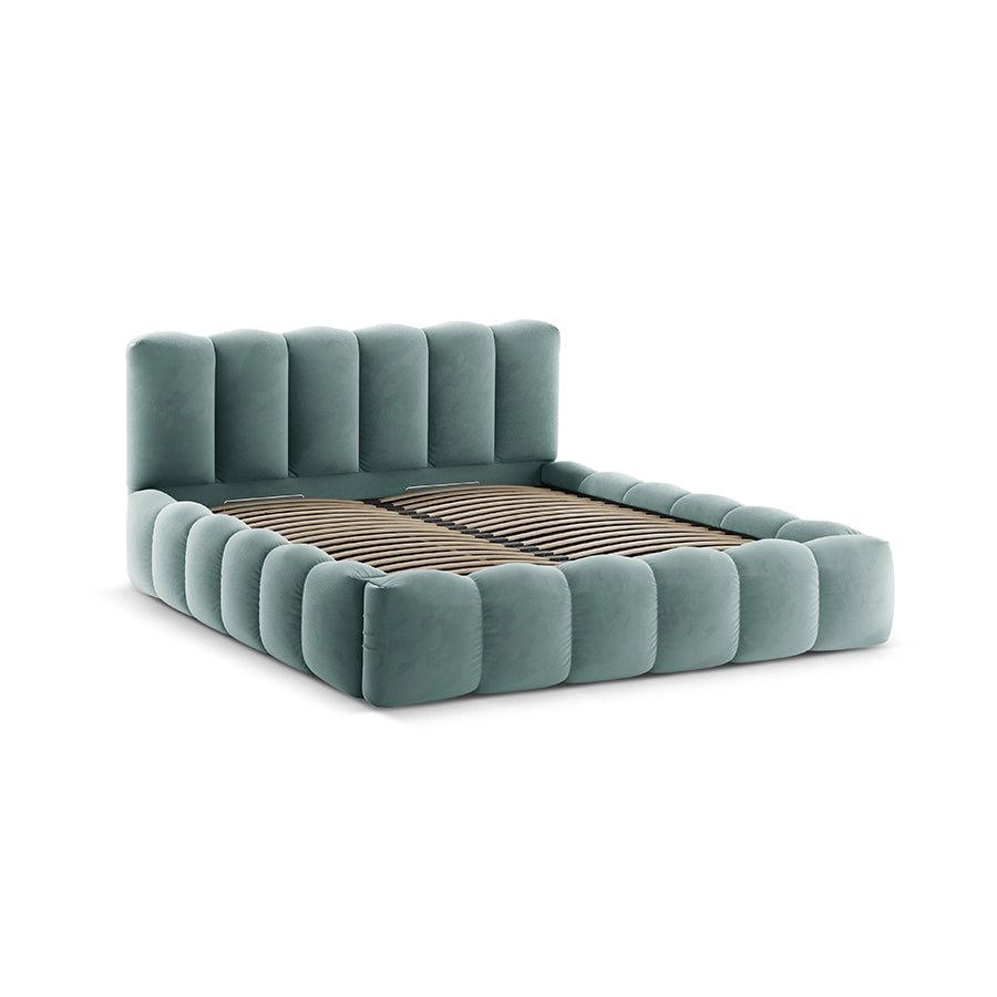Pat verde menta din catifea 200 x 200 Lupine