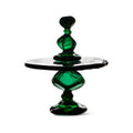 Platou verde pentru prajituri din sticla Jewel