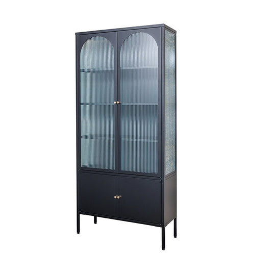 Vitrina neagra din metal Paris 180 Poetic